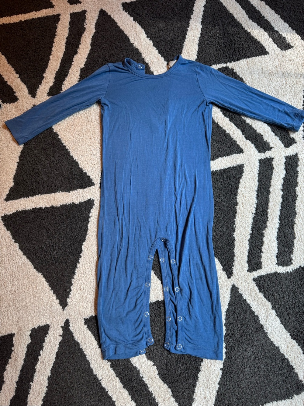 kate quinn Blue Long-Sleeve Footed One-Piece